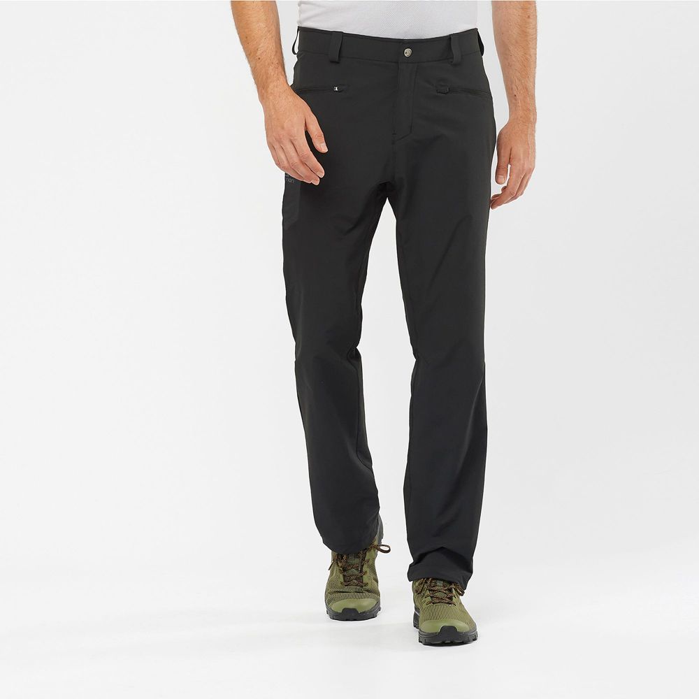 Salomon WAYFARER ALL SEASON STRAIGHT M Pantalones Hombre - Negras - Colombia (85326-YZOP)